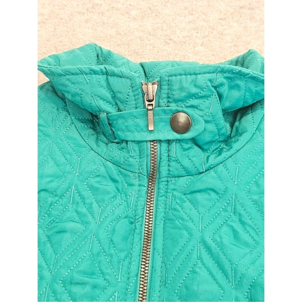 SOUTHERN LADY | Teal Green Quilted Full-Zip Lightweight Jacket - Size S - Picture 5 of 14
